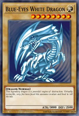 YGOPRODeck art for Blue-Eyes White Dragon. Not an Original Artwork Collection scan.