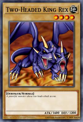 YGOPRODeck art for Two-Headed King Rex. Not an Original Artwork Collection scan.